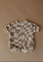 Load image into Gallery viewer, Wavy Check Romper